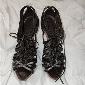 BCBGMaxAzria Dark Strappy Sandals